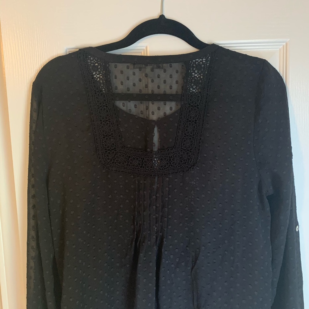 Boho clip dot blouse